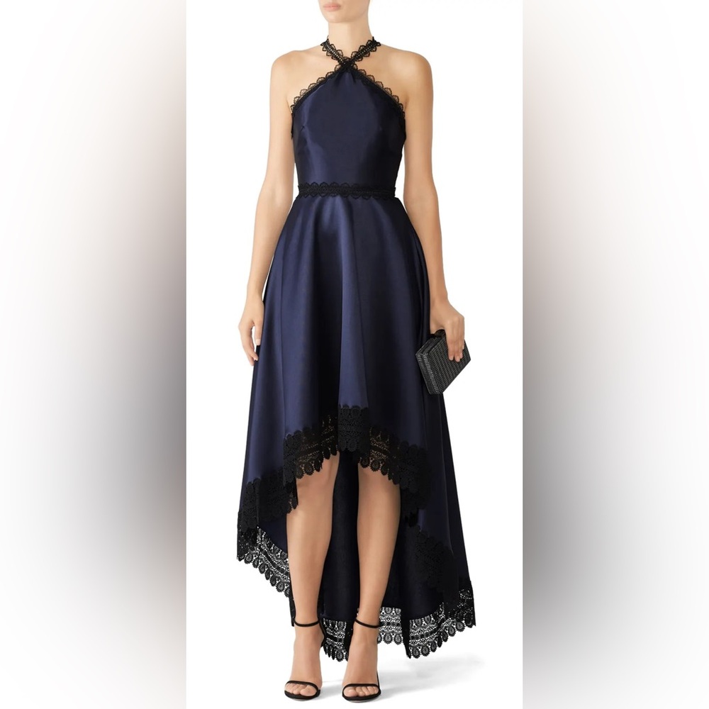 Monique Lhuillier High Low Mikado Gown size 14